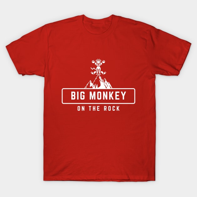 Big Monkey On The Rock T-Shirt by dGEN Network